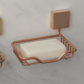 Saboneteira Aramada Reta Rose Gold - Ela Decora